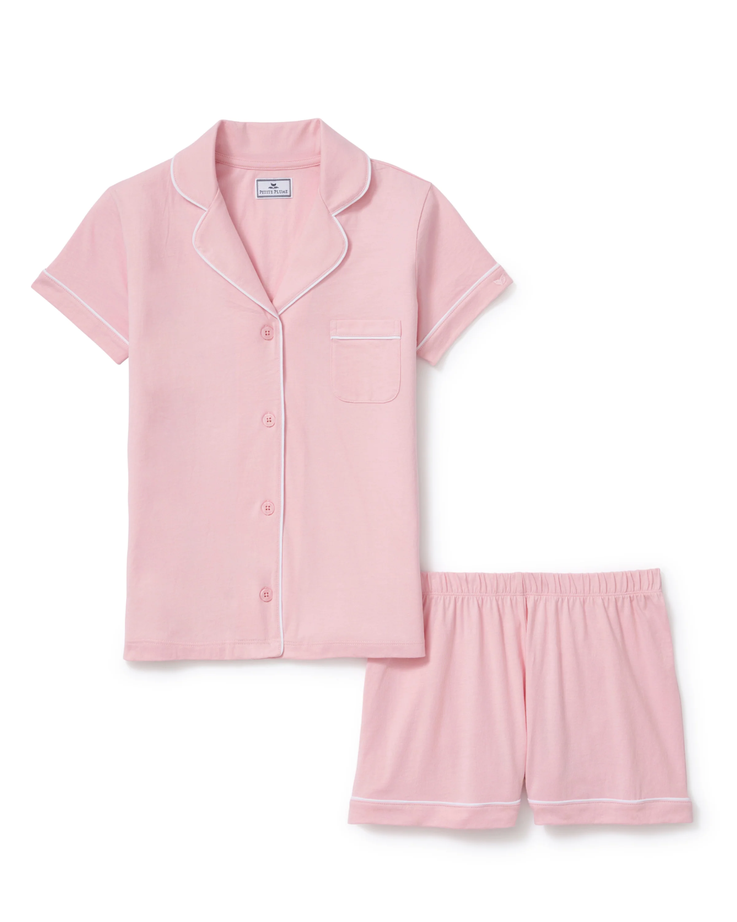 The Poppy Lightweight Pima Short Set in Pink - Image 6