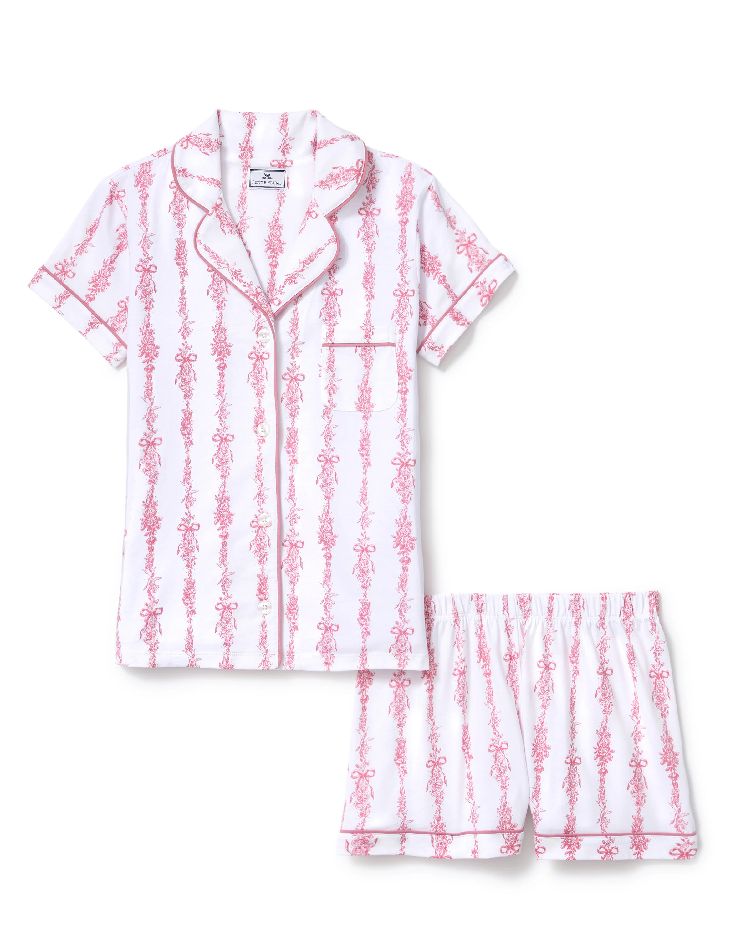 The Poppy Pima Short Set in Pink Mayfair Toile - Image 7