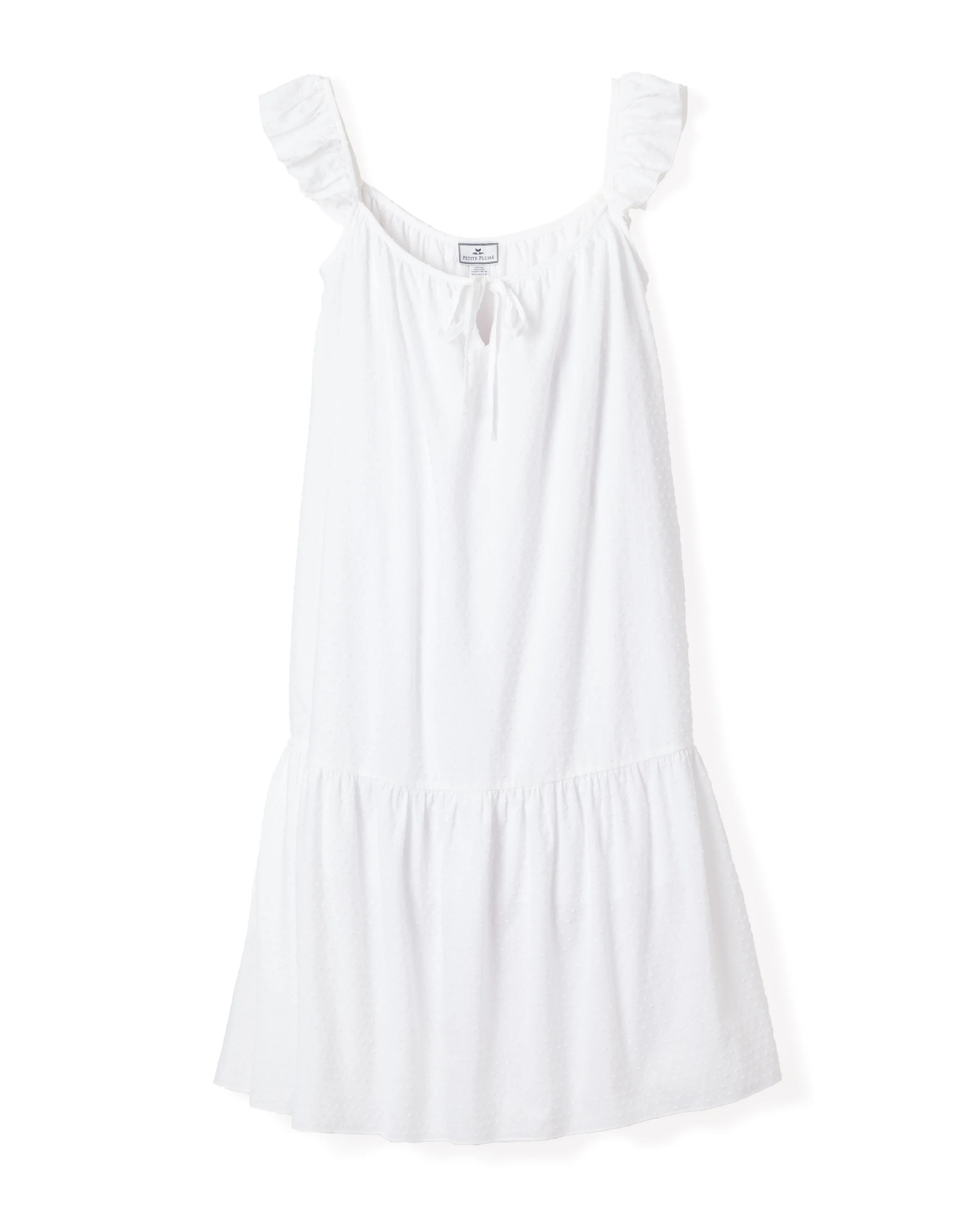 Women's Swiss Dots Celeste Nightgown in White - Image 6