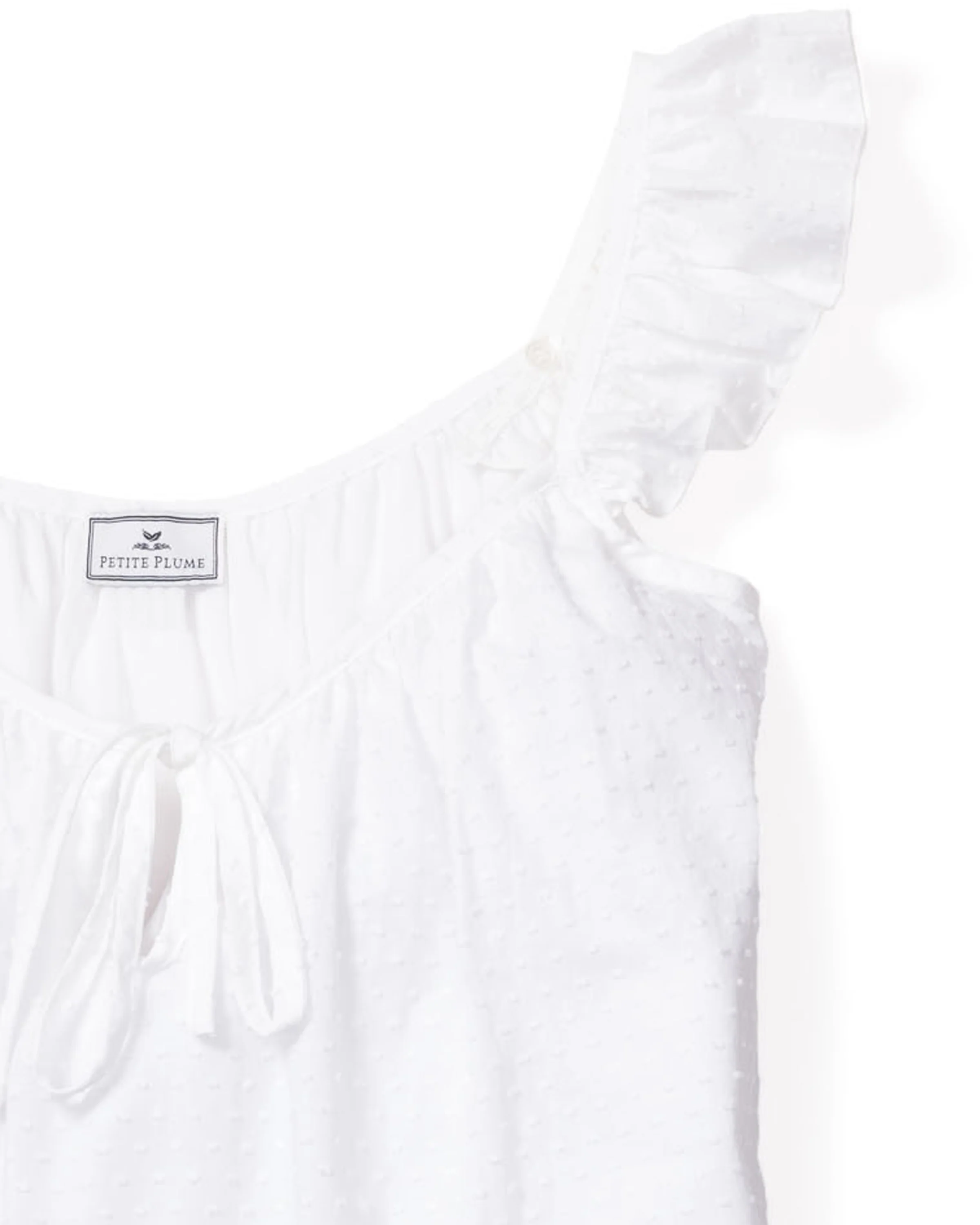 Women's Swiss Dots Celeste Nightgown in White - Image 7