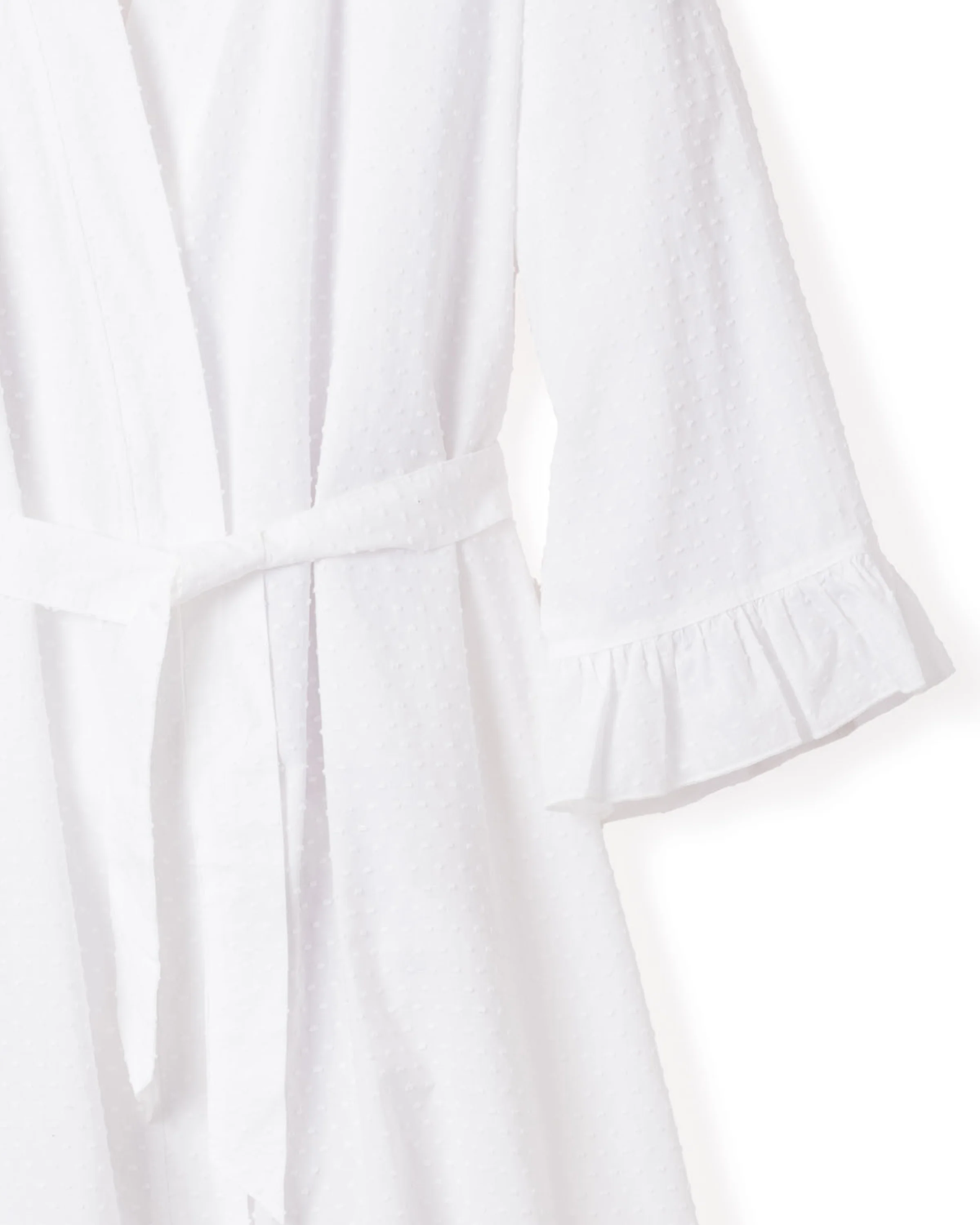 Women's Swiss Dots Robe in White - Image 4