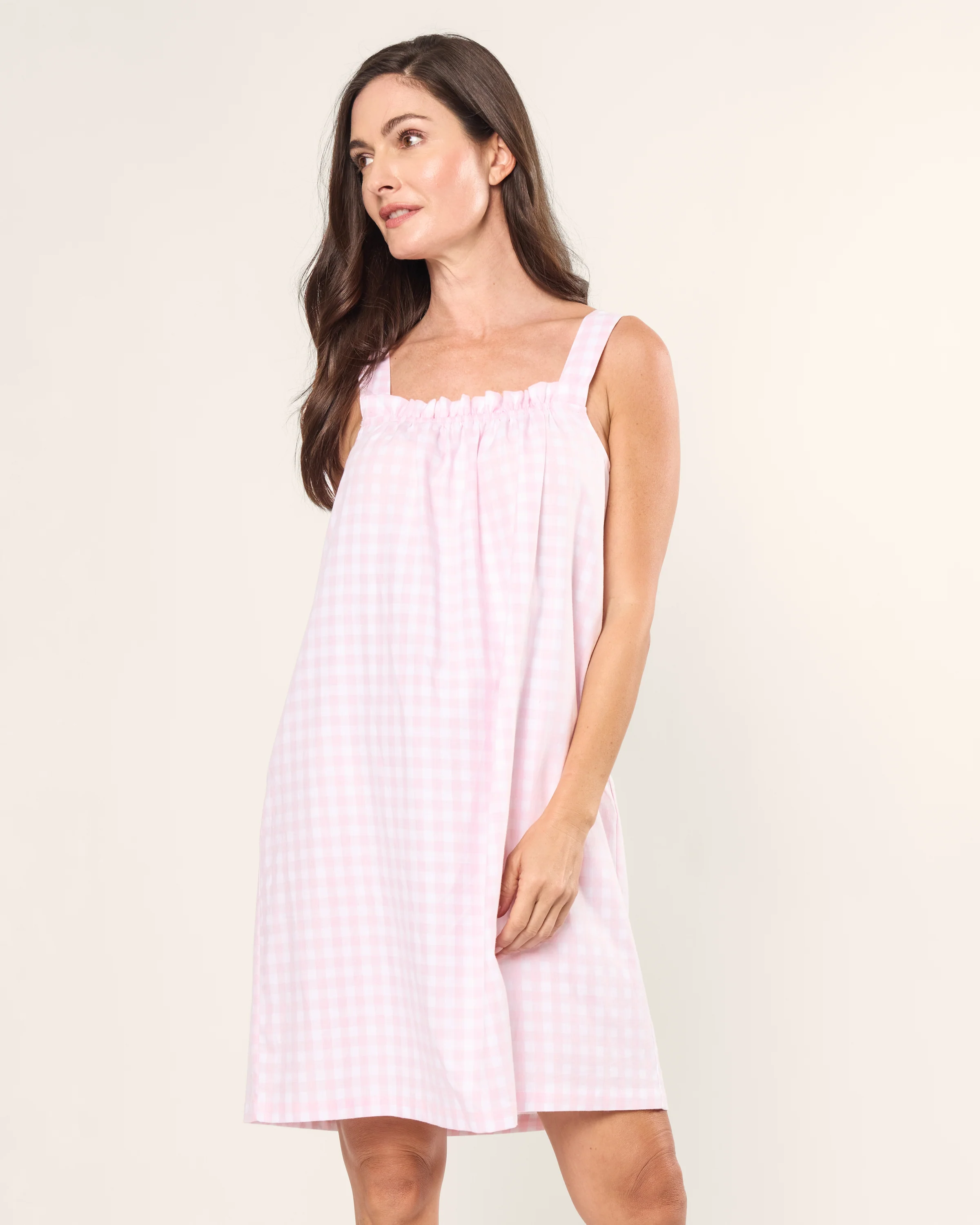 Women's Twill Annabelle Nightgown in Pink Gingham - Image 2
