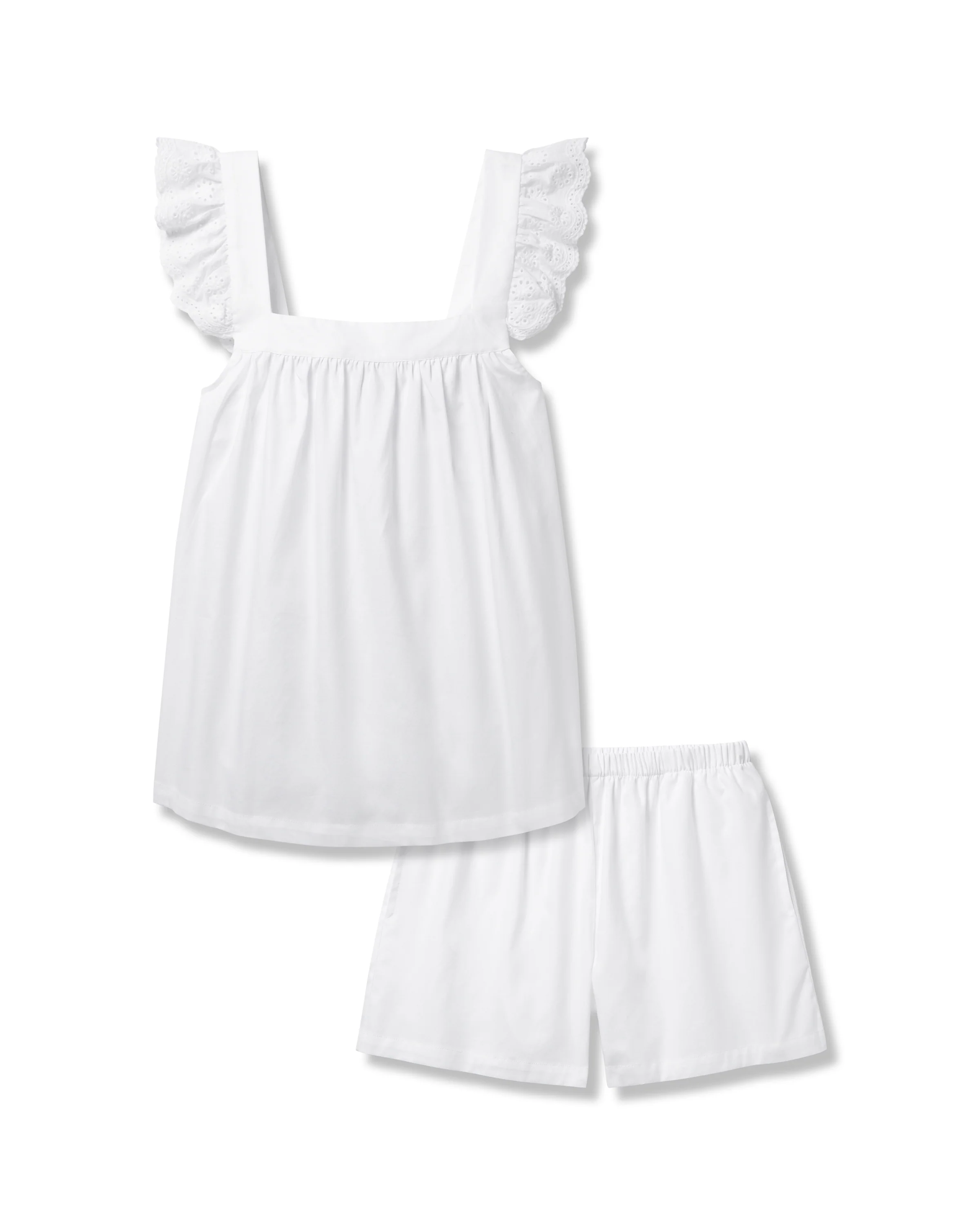 Women's Twill Clara Short Set in White - Image 5