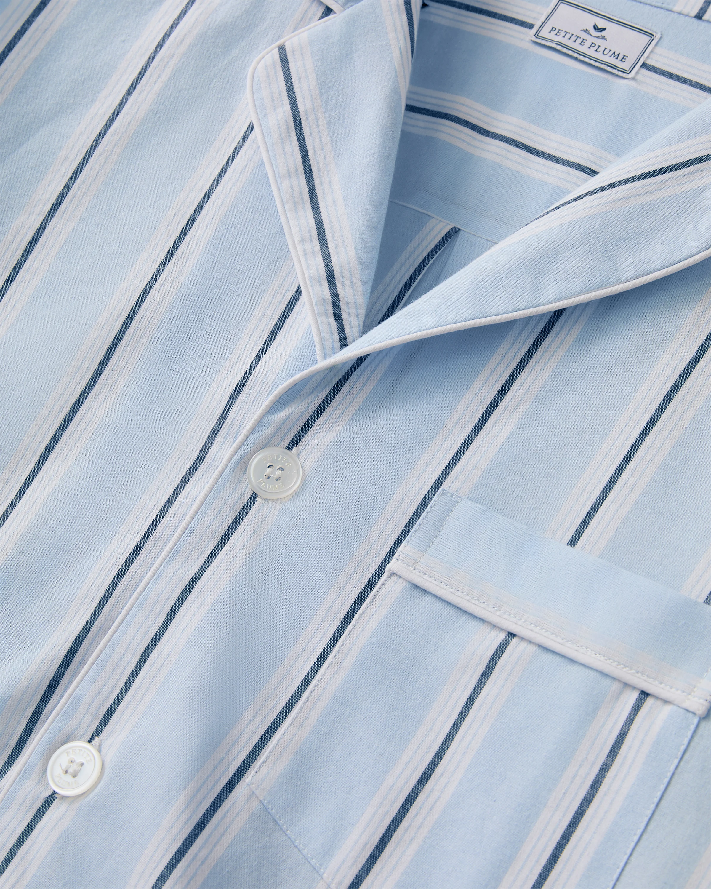 Women's Twill Nightshirt in Coastal Stripe - Image 6