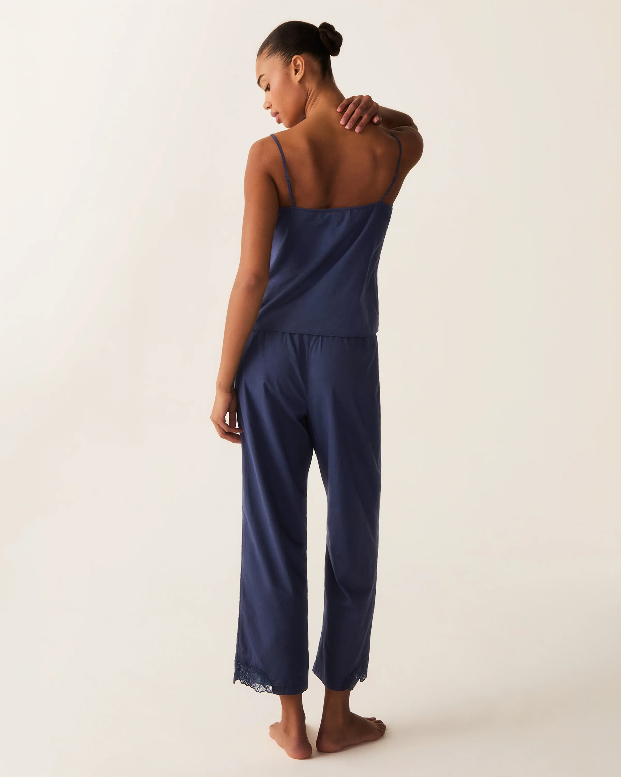 Women's Voile Fleur Cami Pant Set in Navy - Image 4