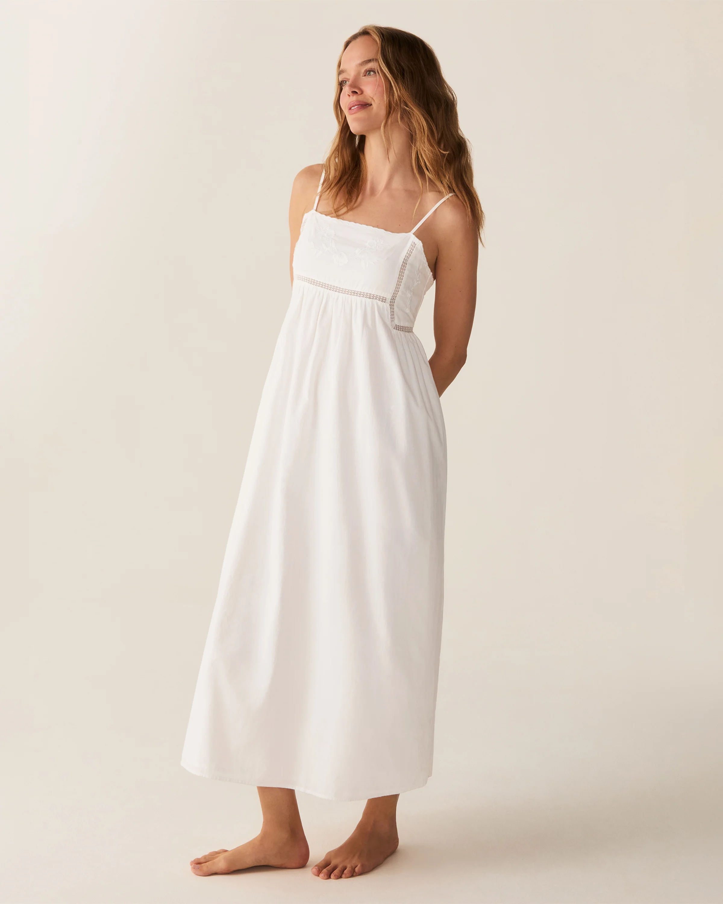 Women's Voile Luna Gown in White - Image 3