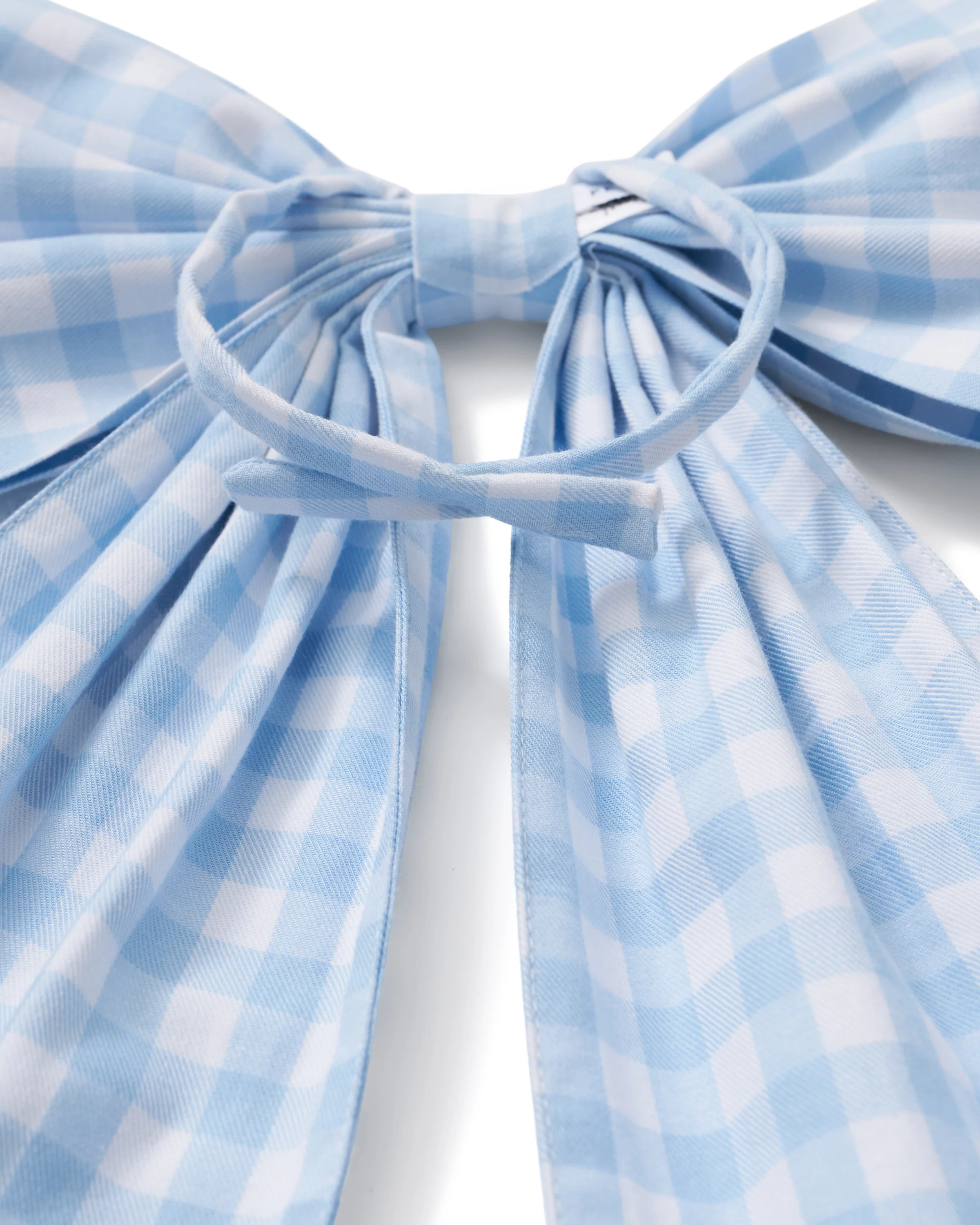 Easter Wreath/Basket Bow in Light Blue Gingham - Image 4